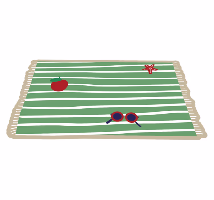 Sommerstemning Vinyl teppe striper - Tenstickers