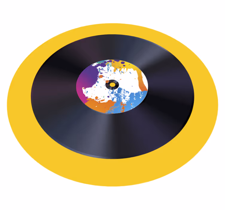 Fargerikt lp art moderne vinyl teppe - Tenstickers