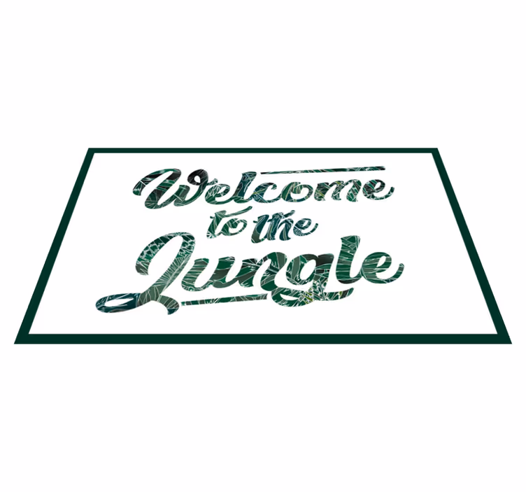 Jungel velkomstfrase vinyl teppe sagn og tekster - Tenstickers
