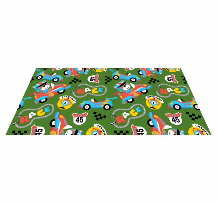 Vinylteppekrets formel 1 vei for barn - Tenstickers