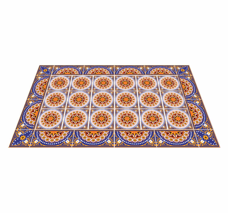 Mandala mosaikk mønster vinyl teppe hydraulisk - Tenstickers