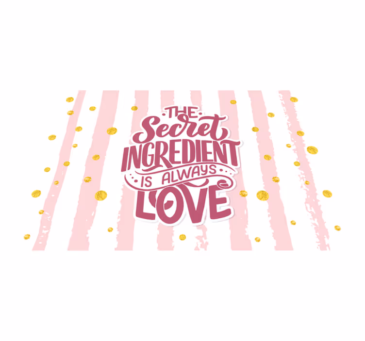 Secret ingredient is love stat vinyl teppe - Tenstickers