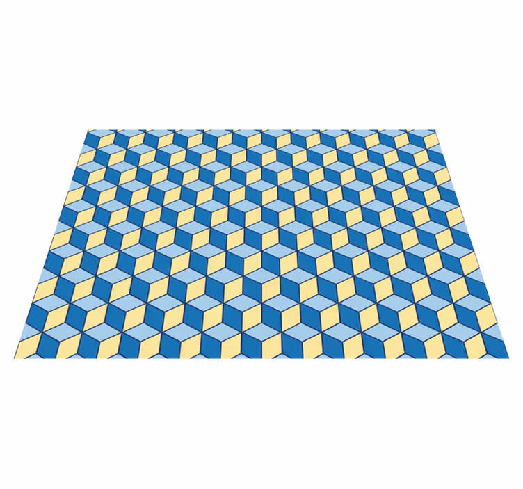 Vinylteppe kjøkken 3d-effekt geometriske tepper - Tenstickers