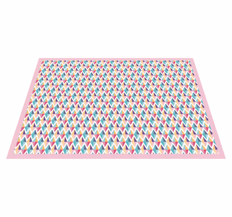 Fargerike diamanter geometriske vinyl teppe - Tenstickers