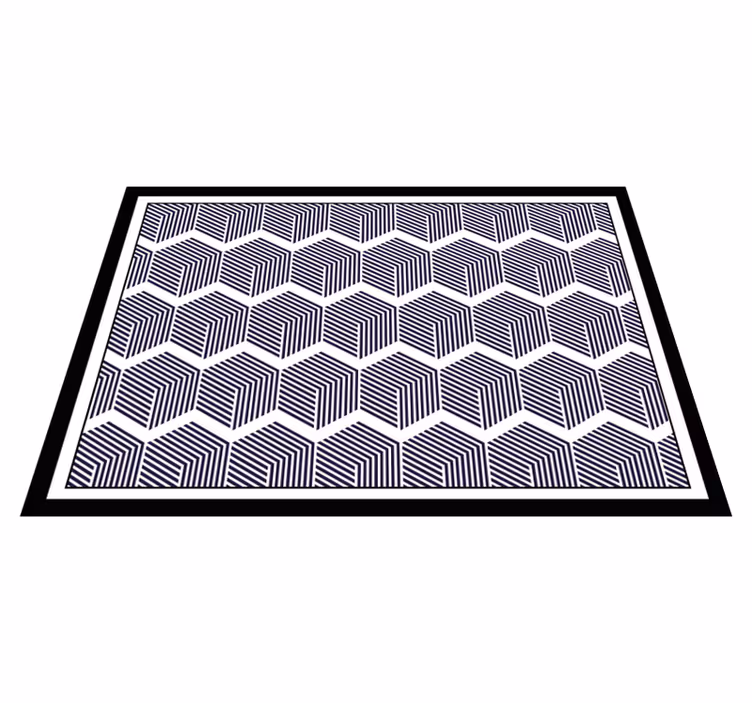Kubistisk kontrast vinyl teppe geometrisk - Tenstickers