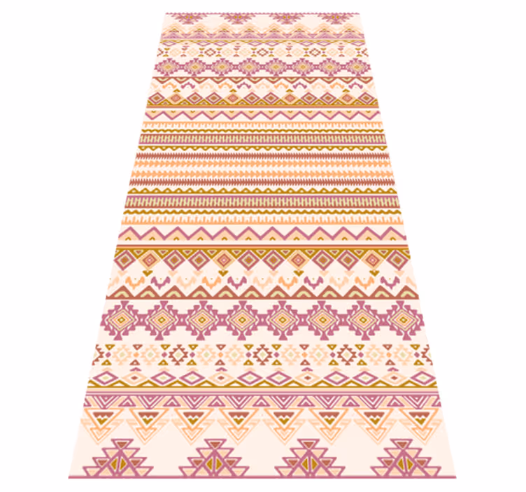 Boho estetisk stil vintage vinyl teppe - Tenstickers