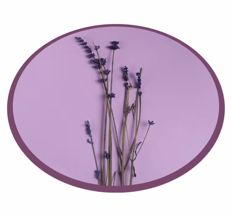 Runde forenklet lavendelblomstteppe - Tenstickers