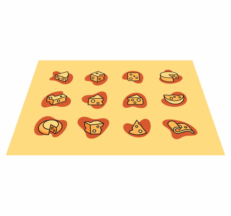 Emmental ost minimalt vinyl teppe - Tenstickers