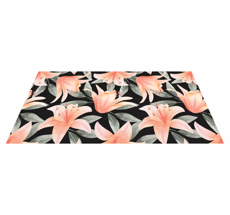 Floral bris bilder vinyl teppe blomster og planter - Tenstickers