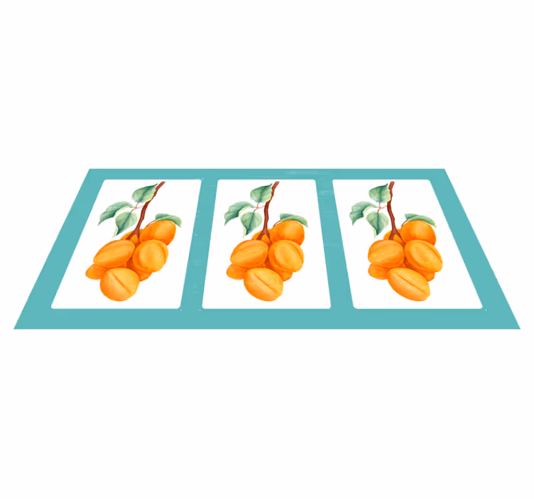 Retro aprikos naturteppedesign - Tenstickers