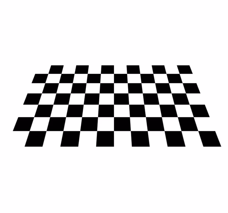 Svart og hvitt fliser vintage teppe - Tenstickers