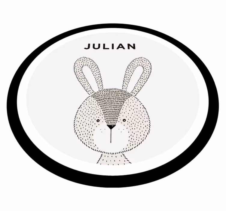Tilpasses vinylteppe kanin personlig matte - Tenstickers