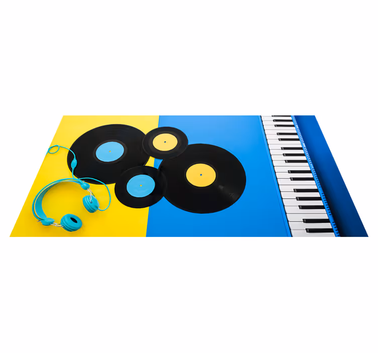 Musikalske elementer vinyl teppe spill - Tenstickers