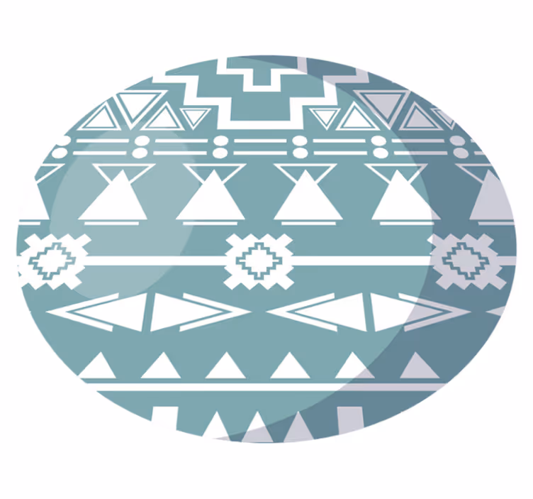 Folkemønster juletre matte - Tenstickers