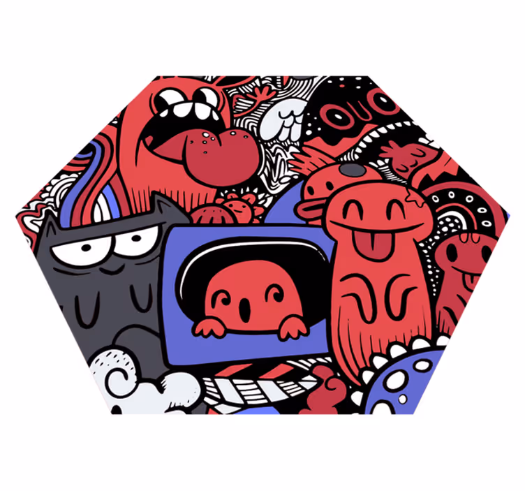 Kult graffiti ungdoms vinylteppe - Tenstickers