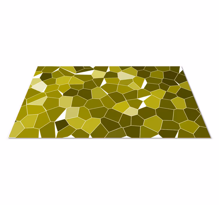 Grønne mosaikk steiner moderne teppe - Tenstickers