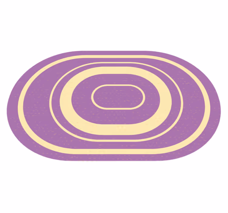 Lilla oval minimal vinylteppe - Tenstickers