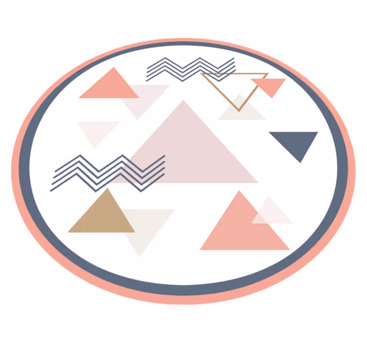 Rosa trekanter geometriske tepper - Tenstickers