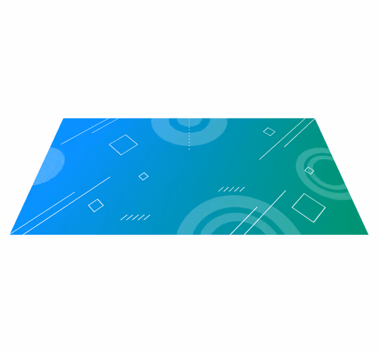 Abstrakt geometrisk gradient vinyl teppe geometrisk - Tenstickers