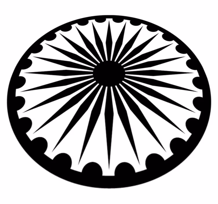 Monokrom mandala vinyl teppe moderne - Tenstickers