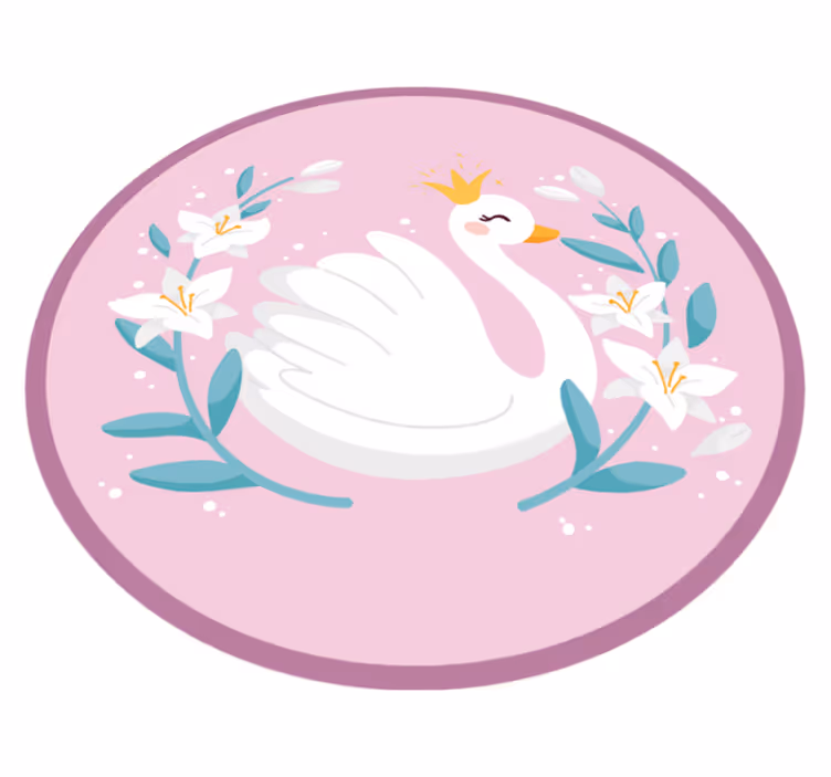 Svanedronning vinyl vinylteppe - Tenstickers