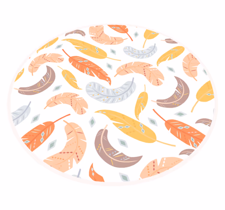 Botanisk bladmønster vinyl teppe blomster og planter - Tenstickers