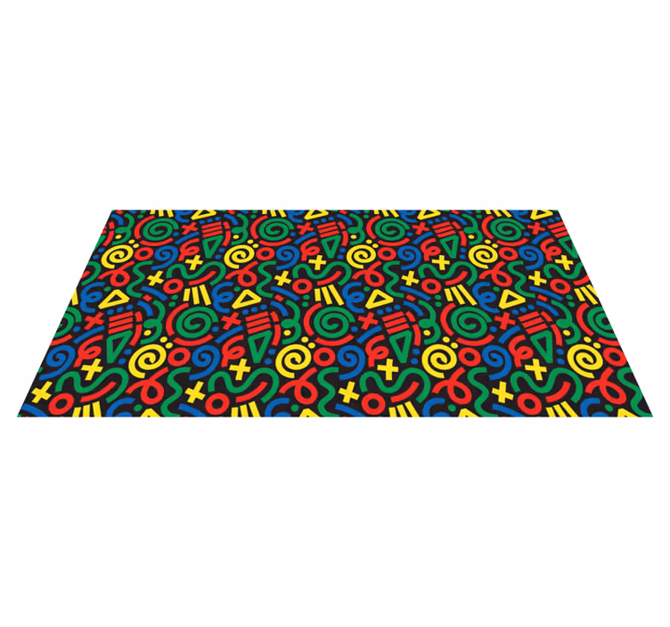 Tegnet abstrakte mønster geometriske tepper - Tenstickers