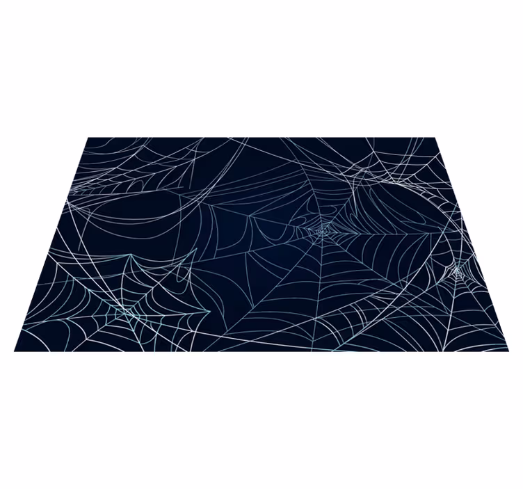 Spindelvev illustrasjon halloween vinyl teppe - Tenstickers