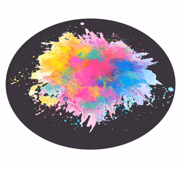 Fargerik spruteksplosjon vinyl teppe tekstur - Tenstickers