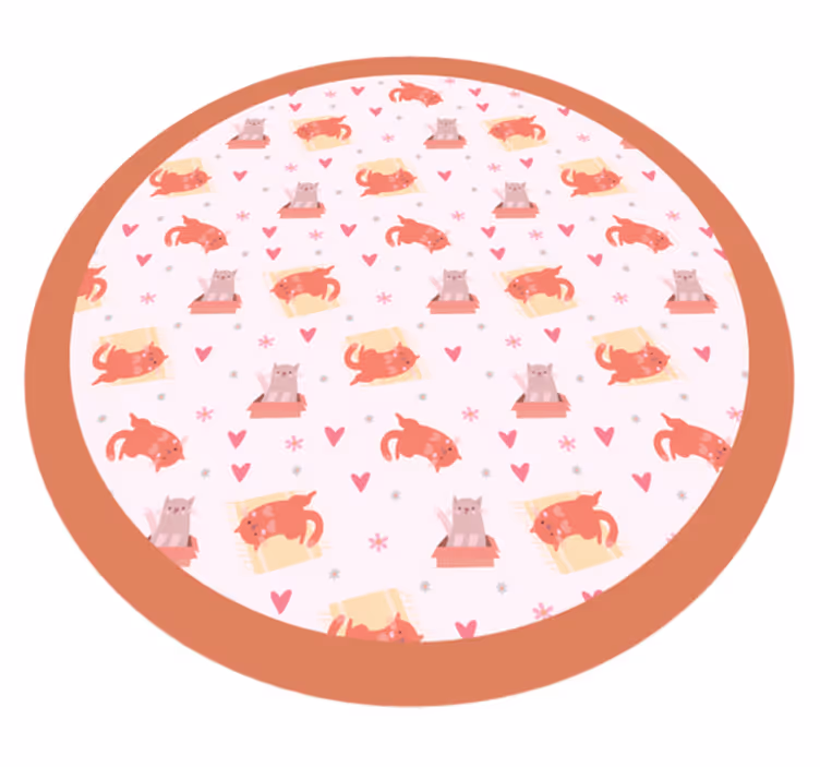 Lekende kattemotiv vinyl teppe baby - Tenstickers