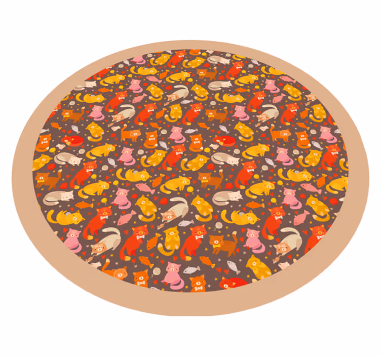 Lekende dyremønster Vinyl teppe flere barn - Tenstickers