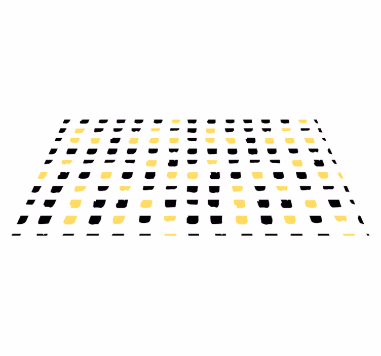 Livlige firkantede motiver vinyl teppe geometrisk - Tenstickers