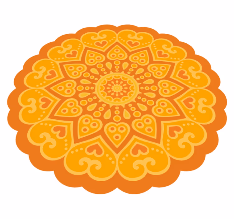 Aksent på mandalagulv vinyl teppe mandala - Tenstickers