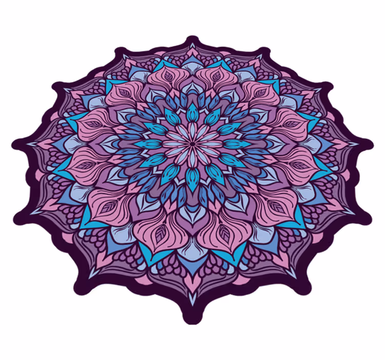 Boho mandala mønster mandala vinylteppe - Tenstickers