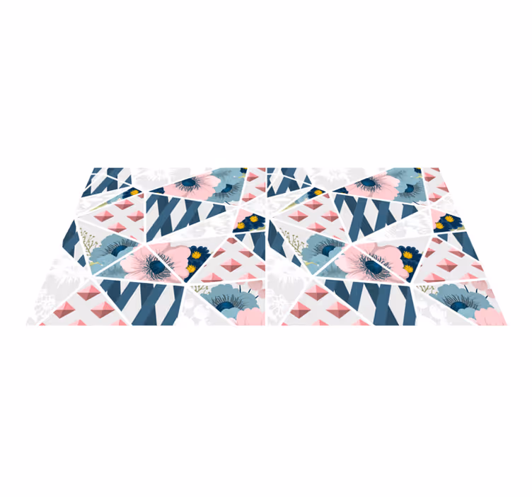 Mosaikk blomster sentrum mosaikk gulv vinyl fliser - Tenstickers