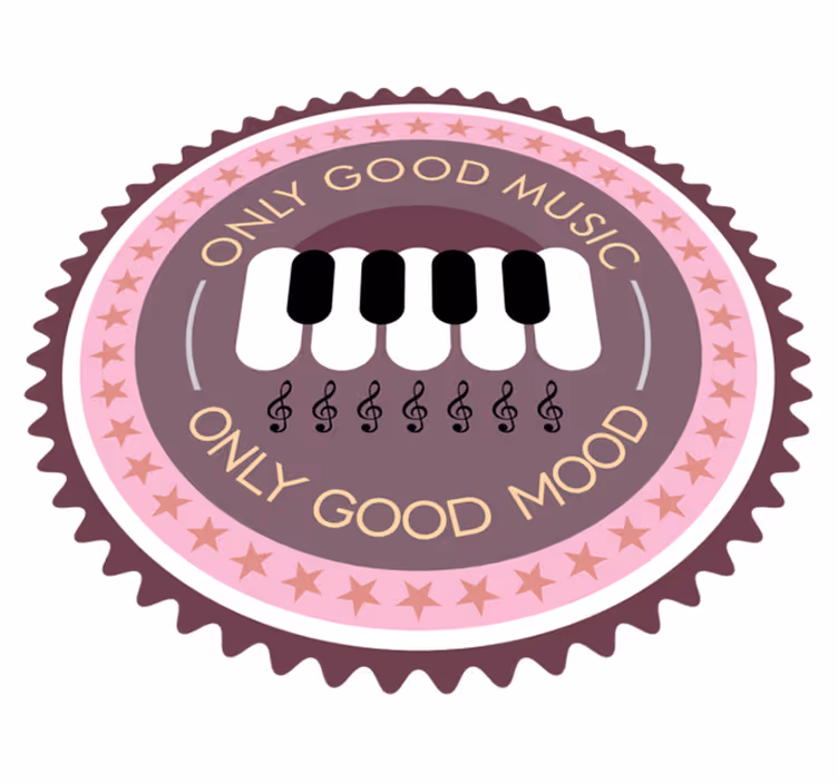 Stort piano moderne vinyl teppe til stue - Tenstickers