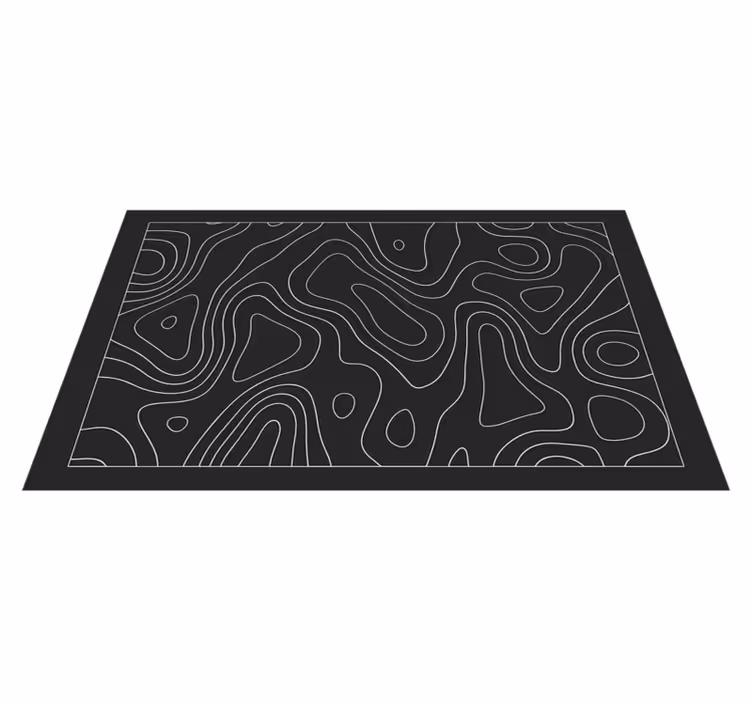 Abstrakte konturer vinyl teppe geometrisk - Tenstickers