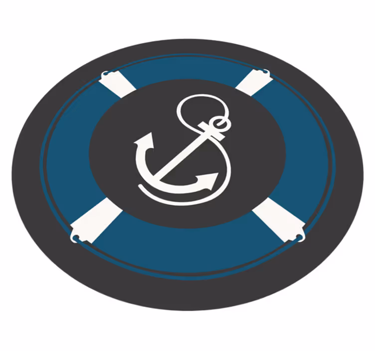 Nautisk ankermotiv vinyl teppe mosaikk - Tenstickers