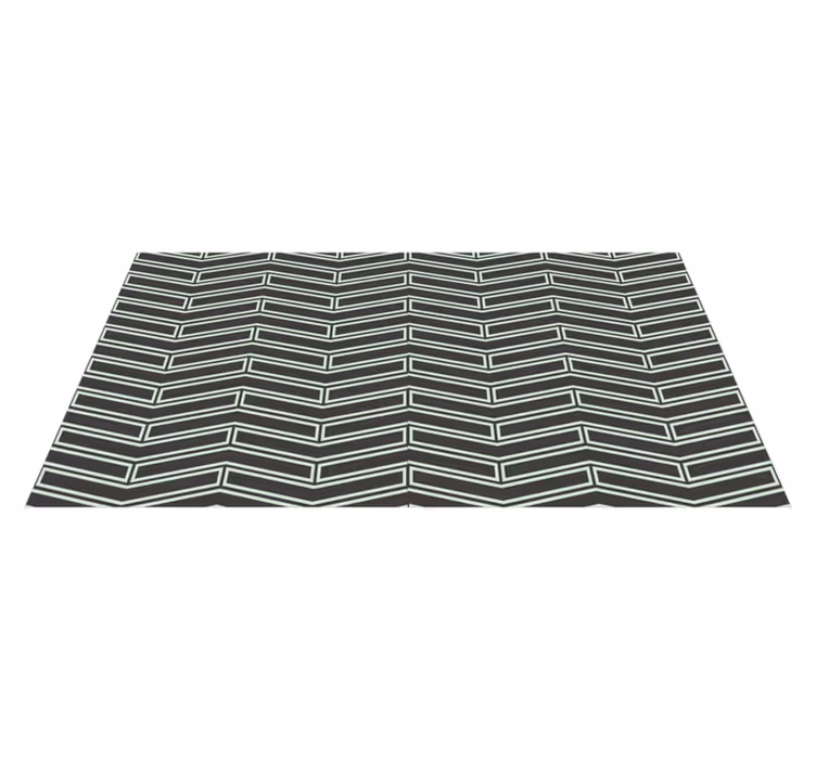 Chevron linjer vinyl teppe geometrisk - Tenstickers