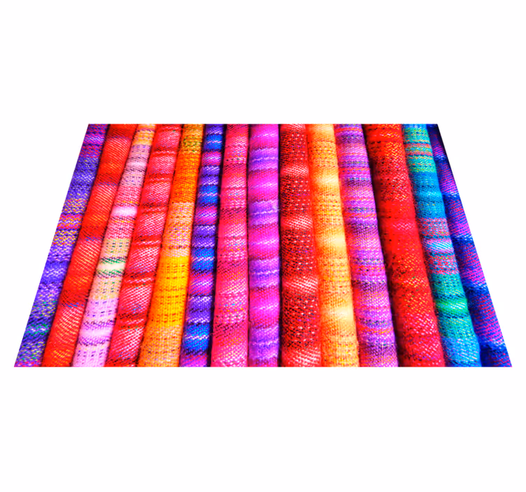 Fargerikt stoffrullestripe vinylteppe - Tenstickers