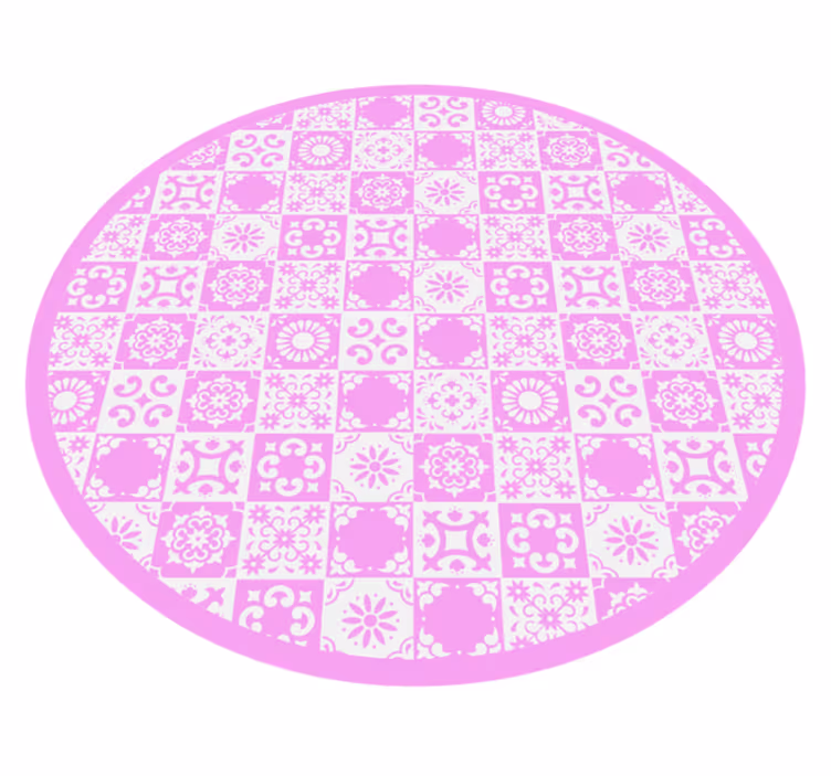 Mandala inspirert sirkel vinyl teppe mandala - Tenstickers