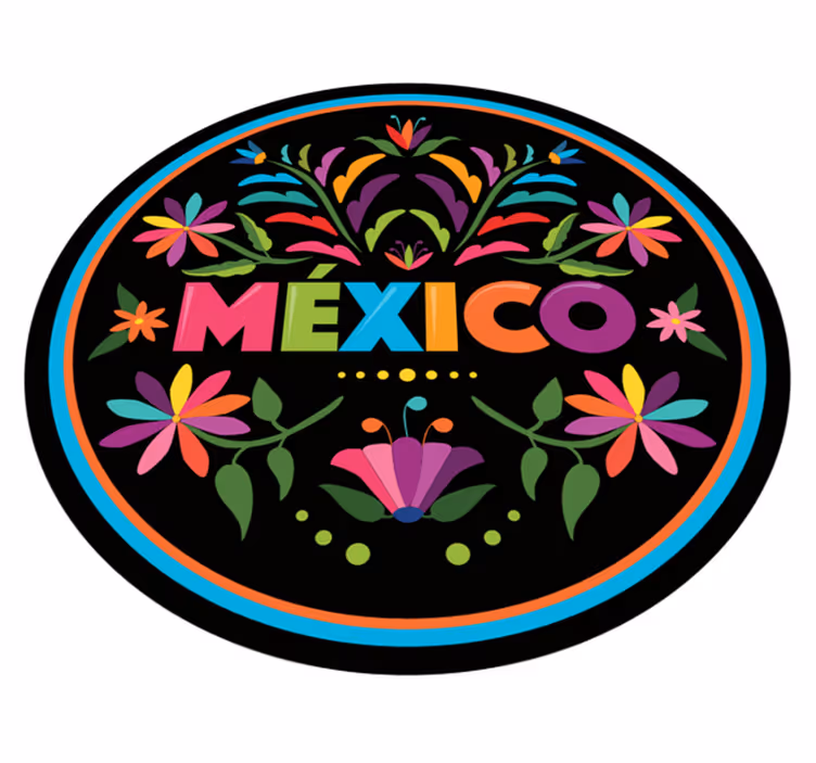 Tenango temaer blomster vinylteppe - Tenstickers