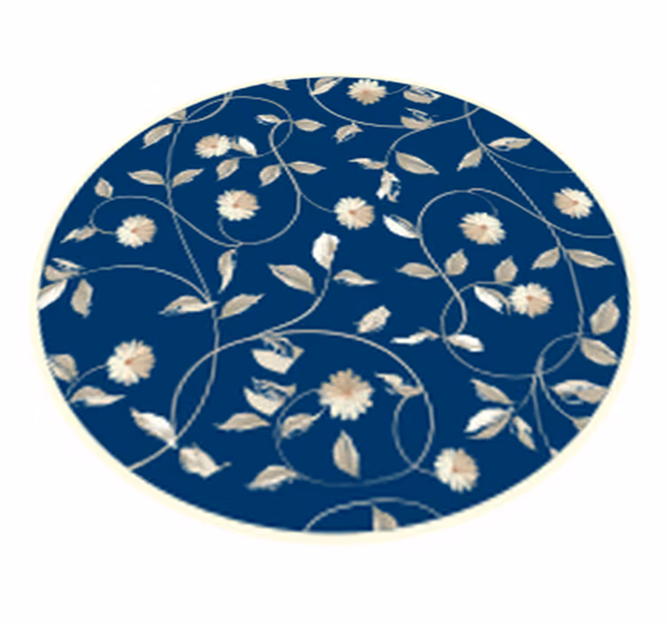 Botanisk blomstringsmønster vinyl teppe blomster og planter - Tenstickers