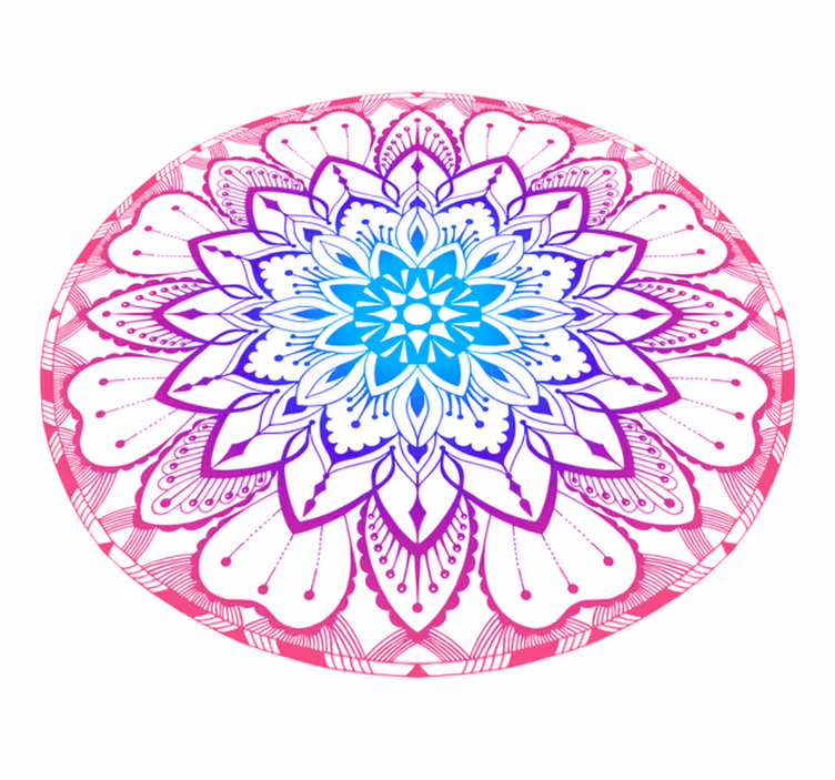 Mandala mønster skive vinyl teppe mandala - Tenstickers