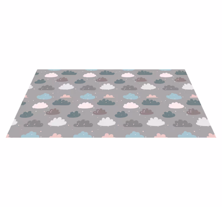 Overskyet spilletid vinyl teppe baby - Tenstickers