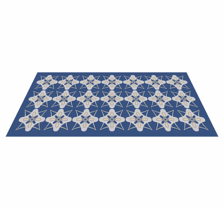 Floral fliser sammensetning vinyl teppe hydraulisk - Tenstickers