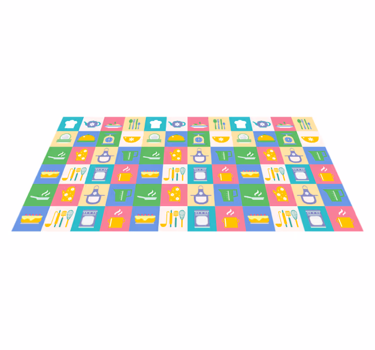 Kjøkkenutstyr kjøkkengulvfliser - Tenstickers
