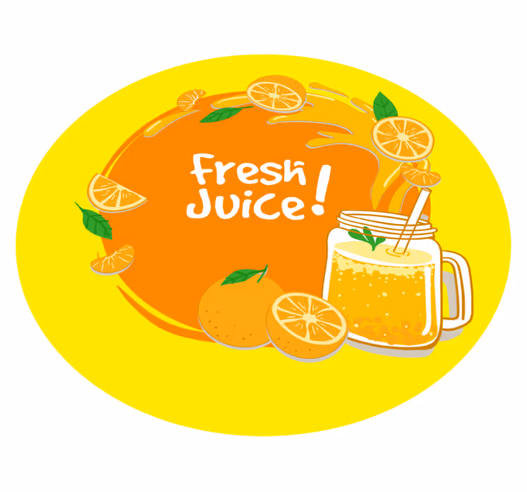 Appelsinjuice kjøkken vinylteppe - Tenstickers
