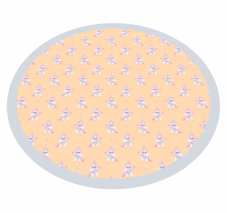 Kanin rundell vinyl teppe baby - Tenstickers