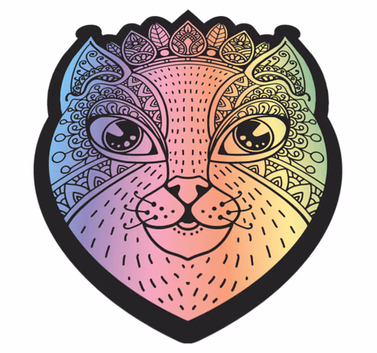 Katt om natten collage soveromteppe - Tenstickers
